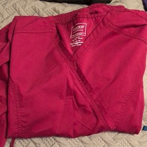 Cherokee burgundy scrub set.  New.